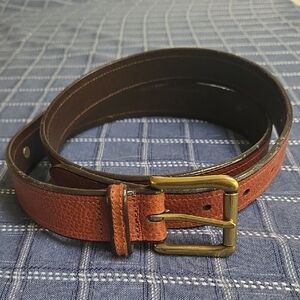 Polo by Ralph Lauren Tan Leather Belt with Gold Buckle